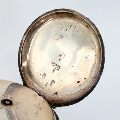 Antique Swiss Silver Cased Pocket Watch - Working