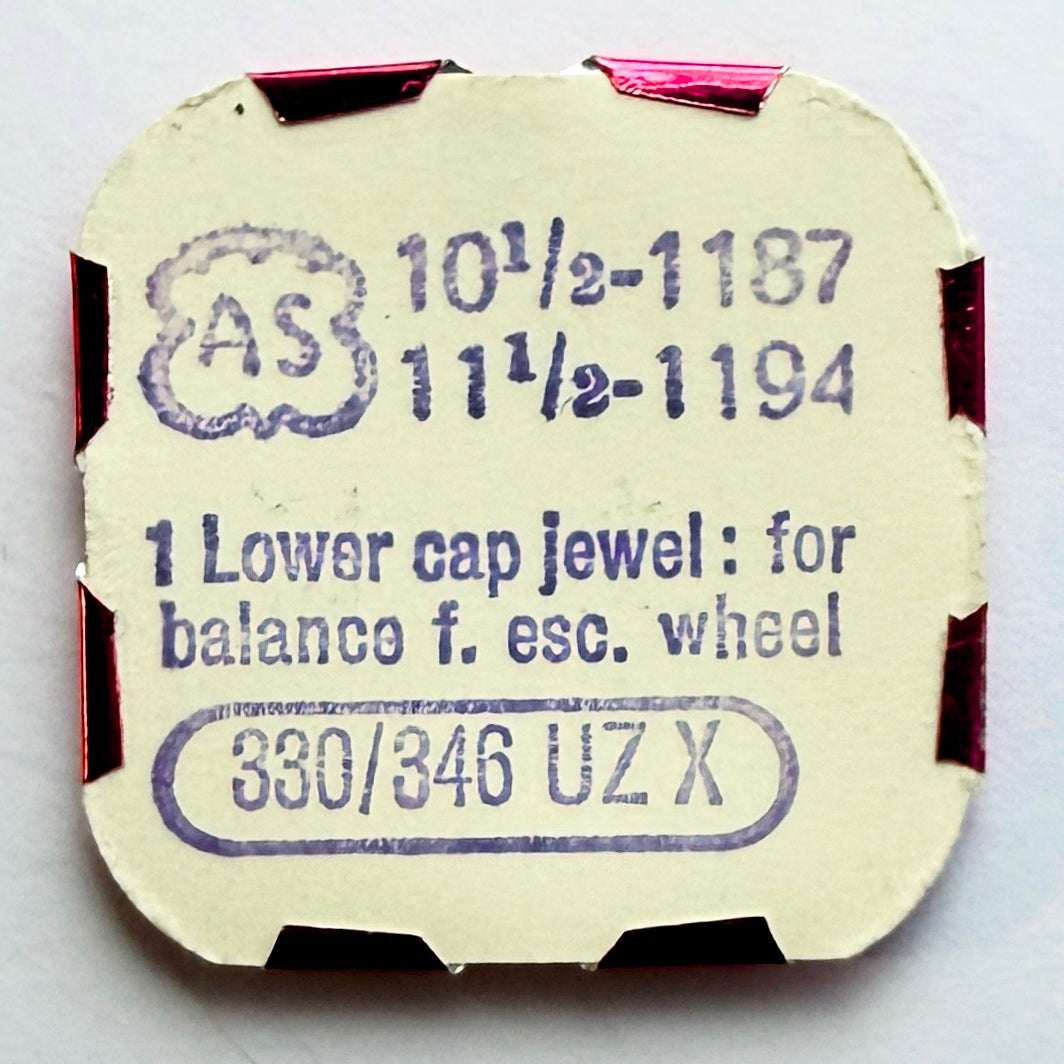 AS 1187 / 1194 - Lower Cap Jewel For Balance - 330/346 UZX