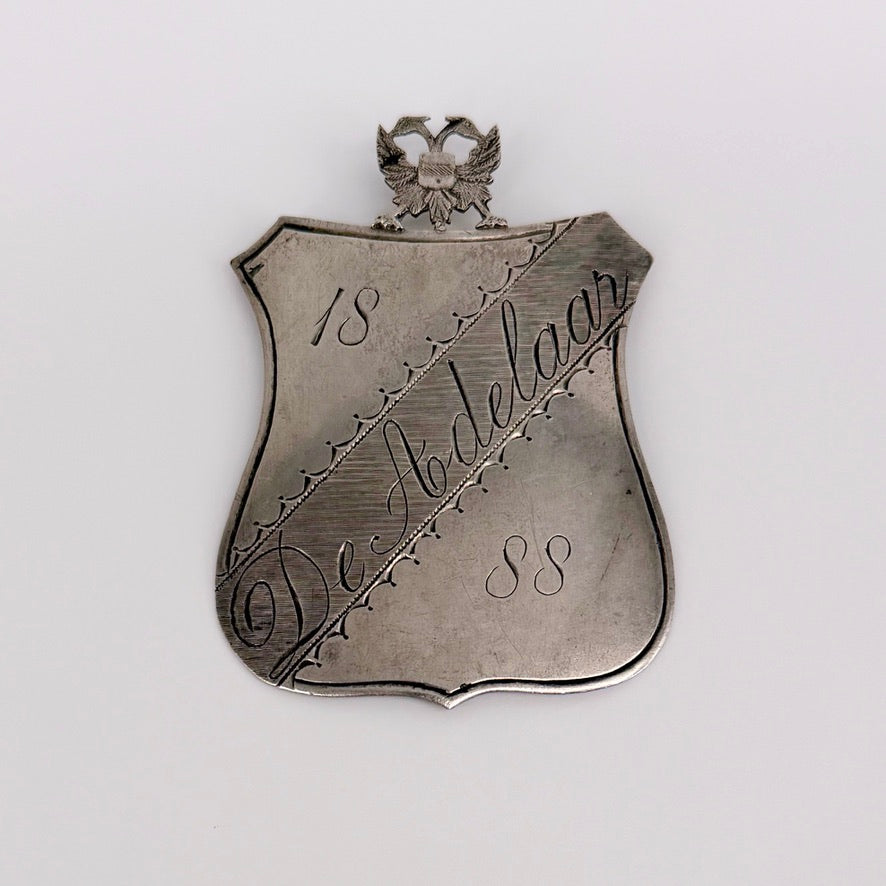 Antique Silver Badge – 'De Adelaar' – Vice Secretaris – c.1888