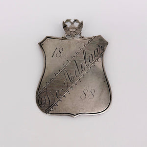 Antique Silver Badge – 'De Adelaar' – Vice Secretaris – c.1888