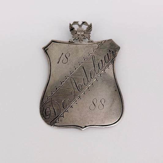 Antique Silver Badge – 'De Adelaar' – Vice Secretaris – c.1888