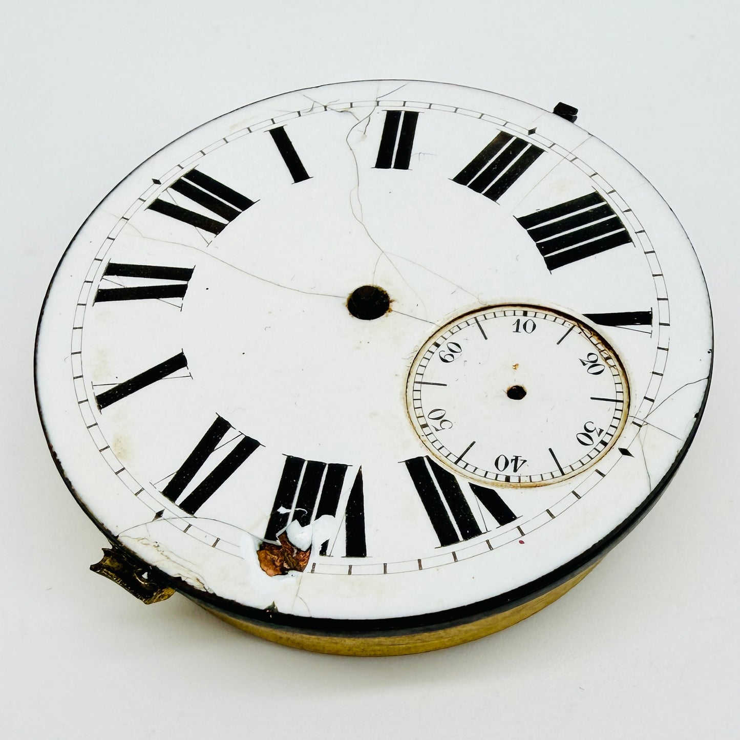 Antique English Pocket Watch Movement – 48.3mm – Working Requires Service