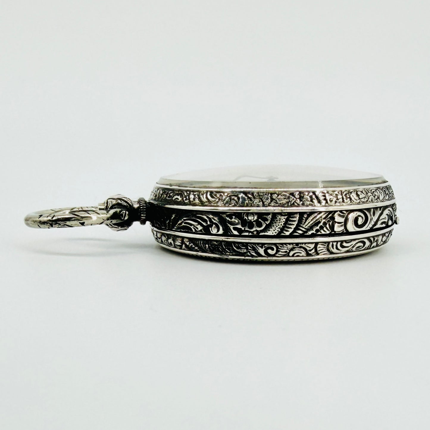 Antique Swiss 800 Silver Pocket Watch - Key Wound - Working