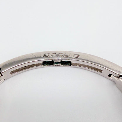 Accurist Sterling Silver Link Panel Bracelet with Blue Stone Birmingham Hallmark - image 6