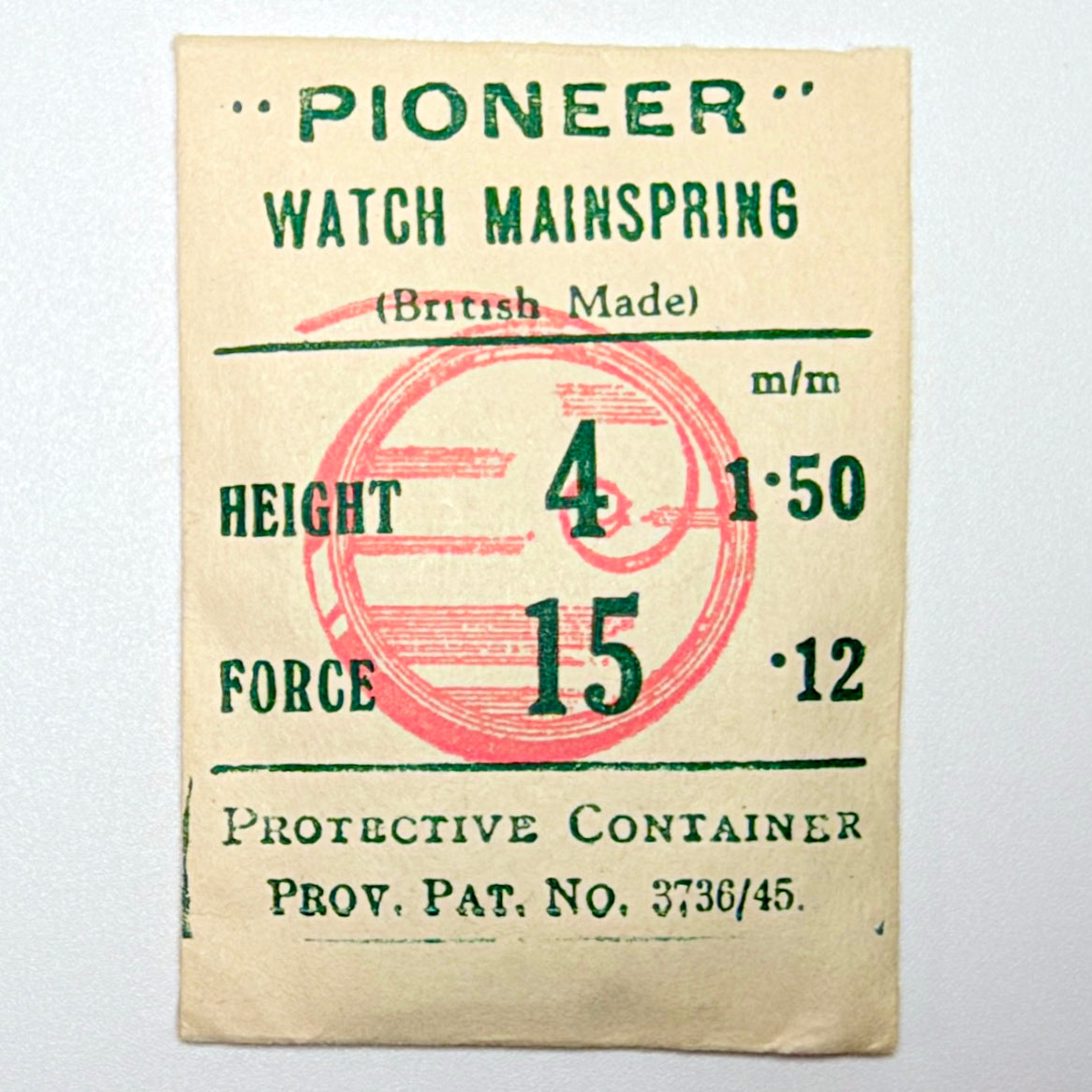 Pioneer Mainspring - H 1.5 mm × T 0.12 mm - image 1
