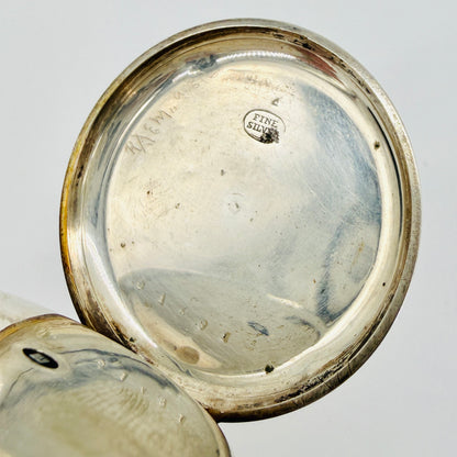 Antique Silver Cased Pocket Watch - Key Wound - Working