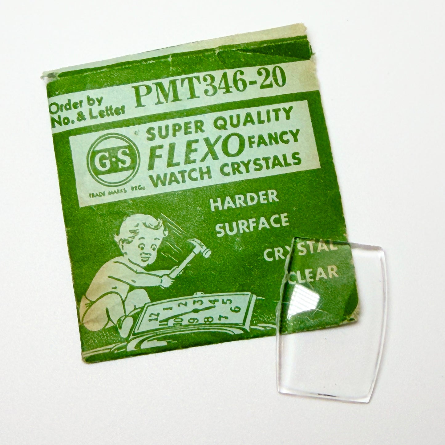Tonneau / Barrel (PMT Series) - Bottom Edge Curved (Both Sides) - G-S Flexo Acrylic Watch Crystals - Vintage New Old Stock