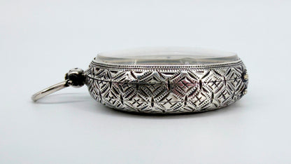 Antique Swiss 935 Silver Cased Pocket Watch - Working