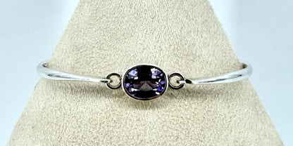 Kit Heath 925 Sterling Silver Amethyst Bangle – Edinburgh Hallmark
