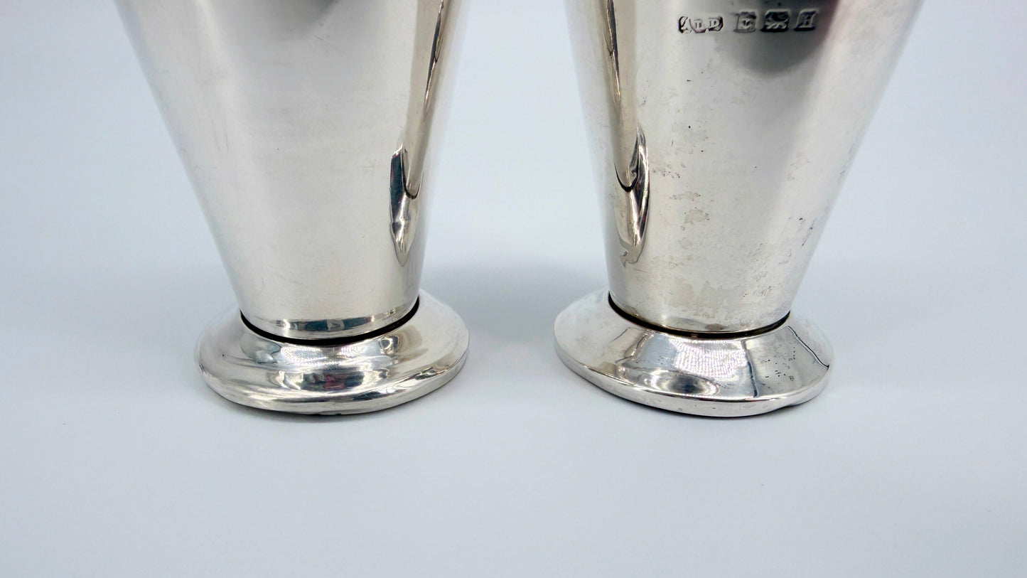 Antique Sterling Silver Salt & Pepper Pots – Birmingham 1932 – A. L. Davenport