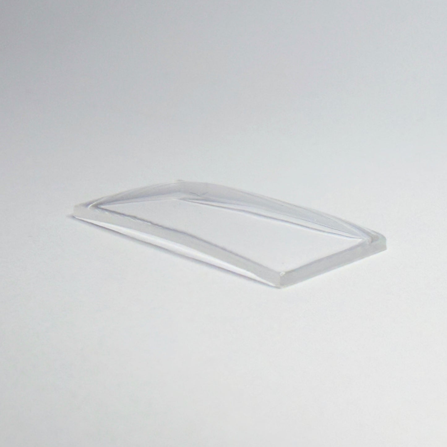 Rectangle - Bottom Edge Curved (Long Sides) - G-S Flexo Acrylic Watch Crystals - Vintage New Old Stock