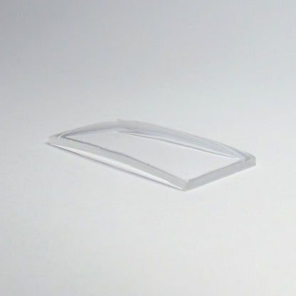 Rectangle - Bottom Edge Curved (Long Sides) - G-S Flexo Acrylic Watch Crystals - Vintage New Old Stock
