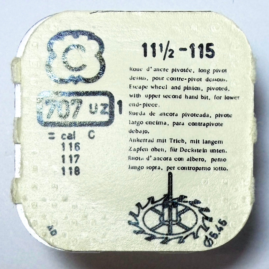 Chezard 115 - Escape Wheel & Pinion - 707UZ