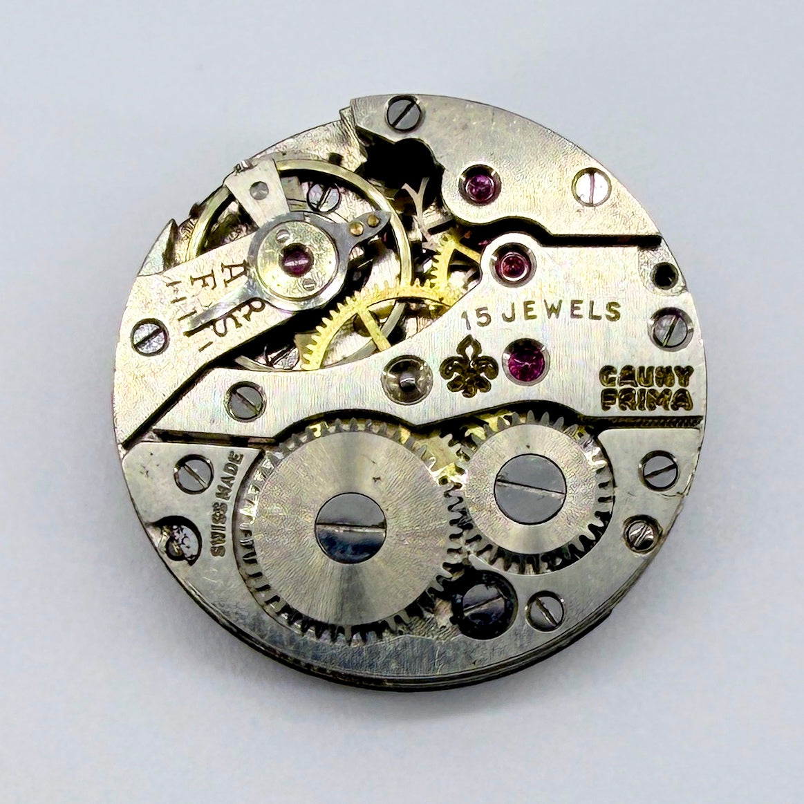 Felsa 722 “Cauny Prima” Watch Movement & Dial - 15 Jewel - Working
