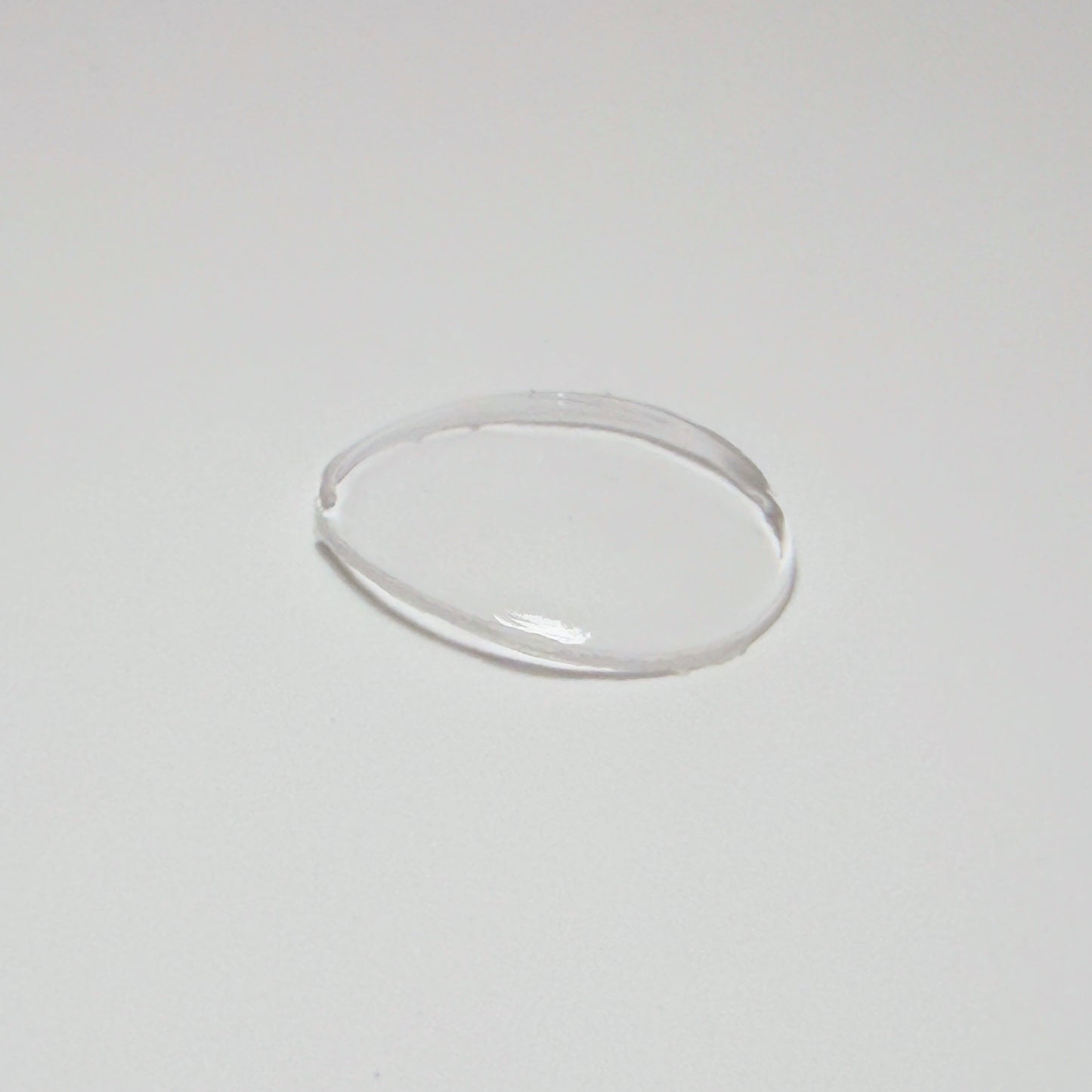 Oval - Bottom Edge Curved (Long Sides) - G-S Flexo Acrylic Watch Crystals - Vintage New Old Stock