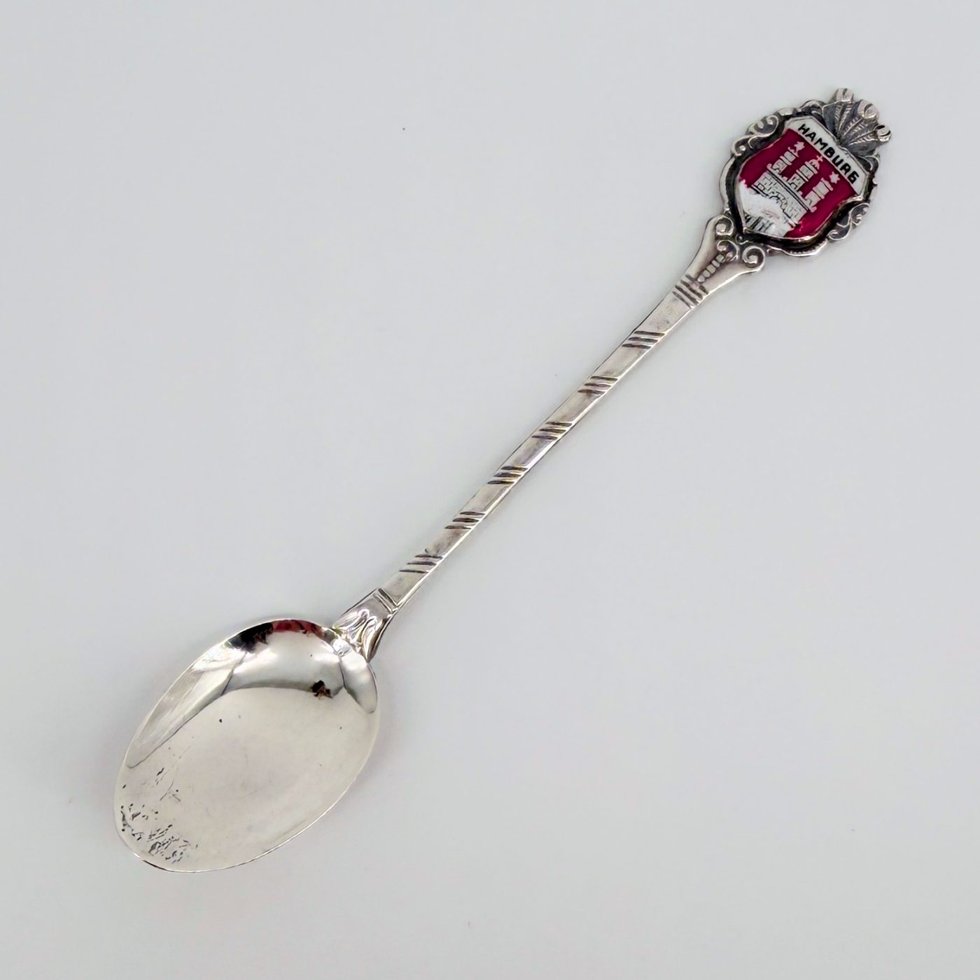 Antique German Silver Hamburg Souvenir Teaspoon - image 4