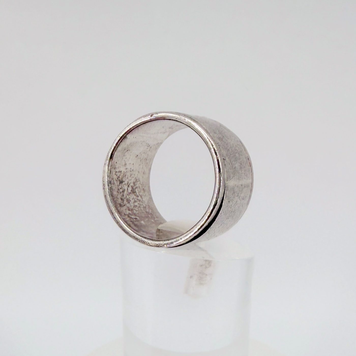 Vintage Sterling Silver Spinner Ring – Wide Band, UK T 1/2 - image 5