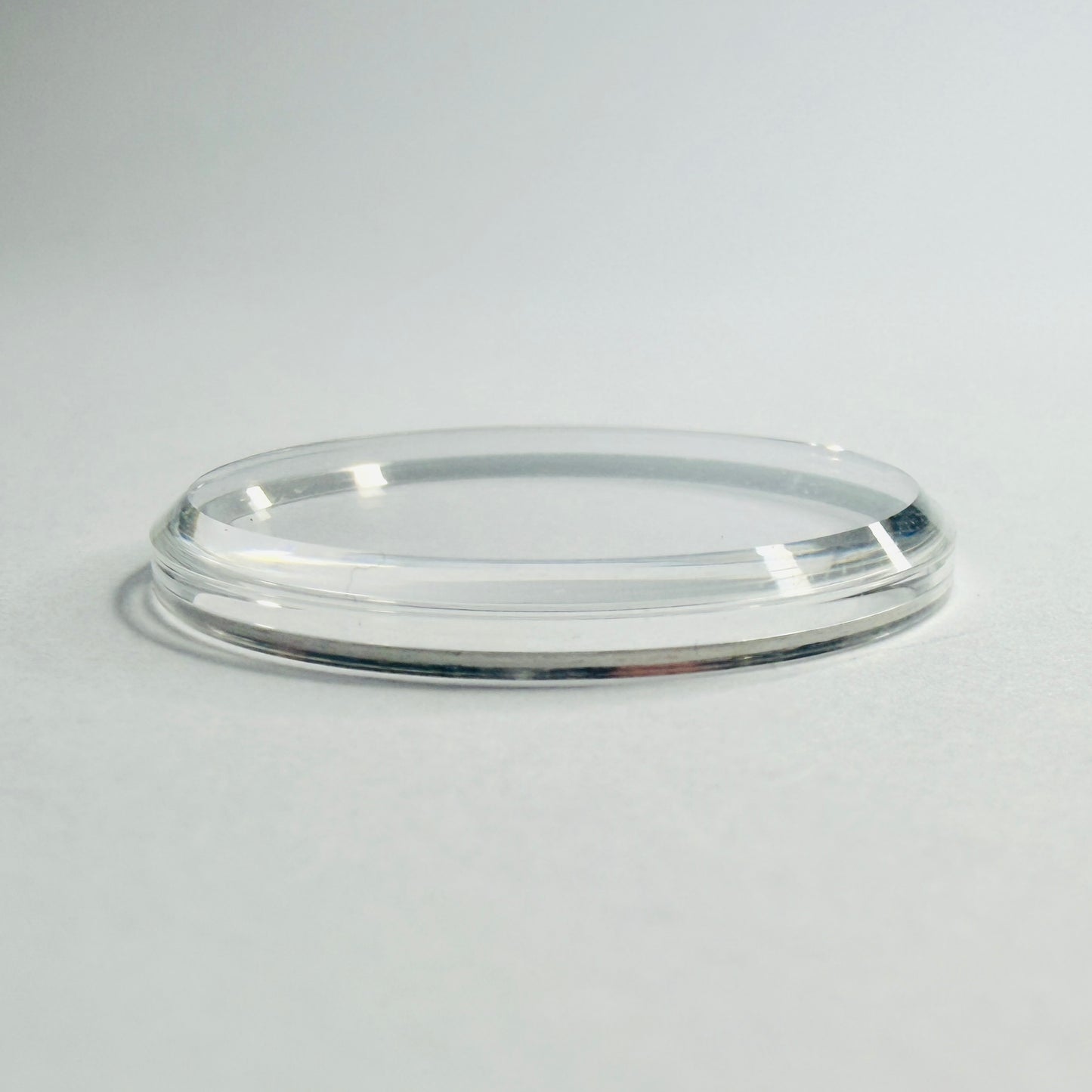 Round - Flat Top - Silver / Chrome Ring - Sternkreuz Acrylic Watch Crystals - Vintage New Old Stock