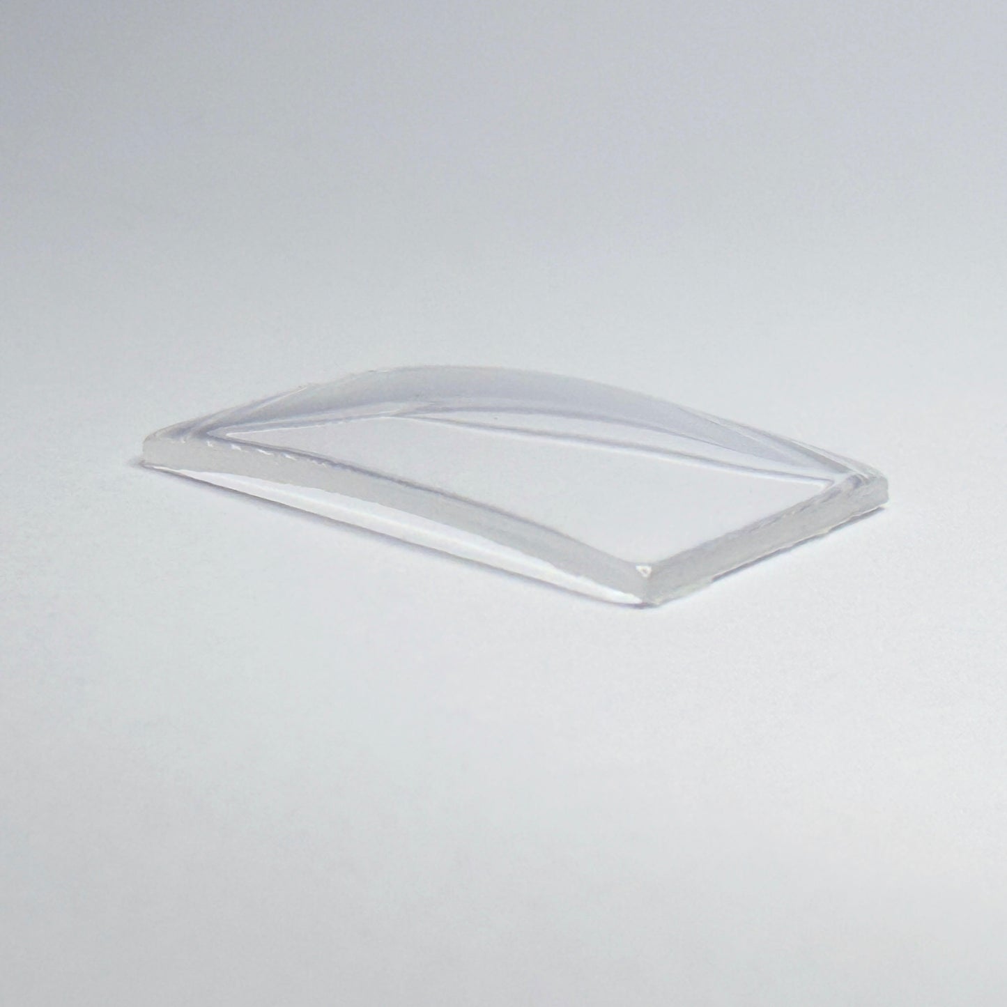 Rectangle - Bottom Edge Curved (Long Sides) - G-S Flexo Acrylic Watch Crystals - Vintage New Old Stock