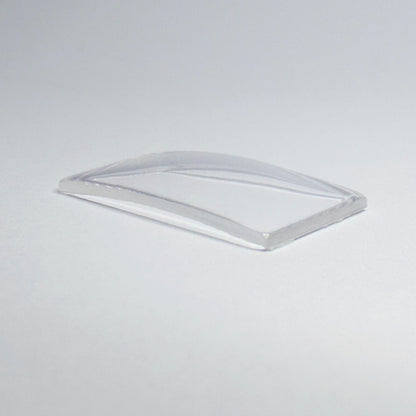 Rectangle - Bottom Edge Curved (Long Sides) - G-S Flexo Acrylic Watch Crystals - Vintage New Old Stock