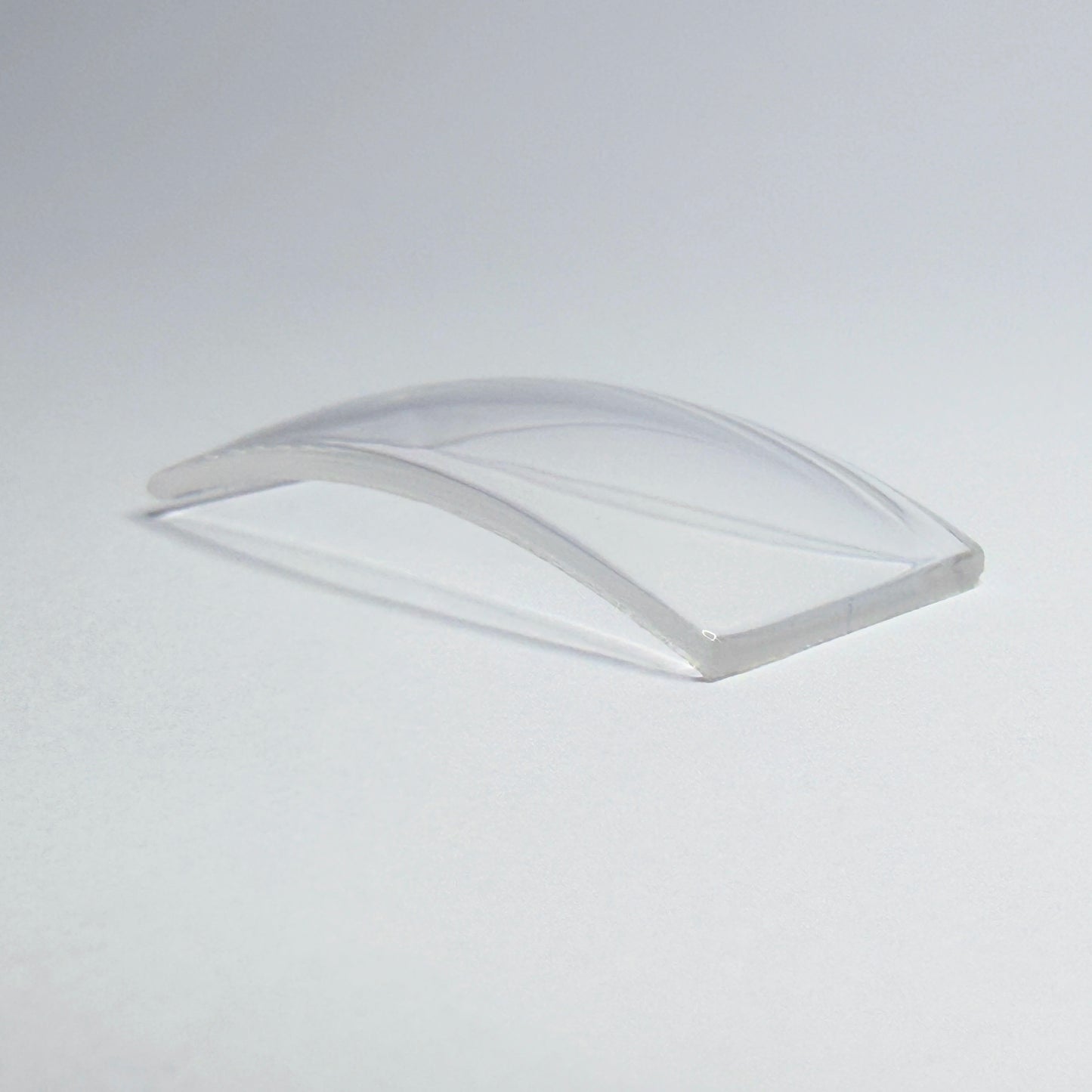 Rectangle - Bottom Edge Curved (Long Sides) - G-S Flexo Acrylic Watch Crystals - Vintage New Old Stock