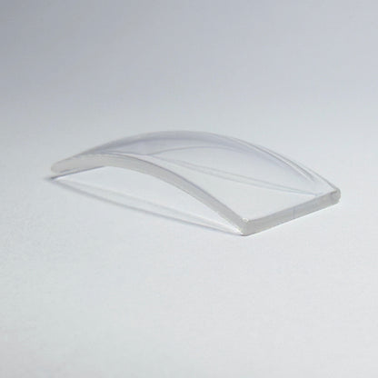 Rectangle - Bottom Edge Curved (Long Sides) - G-S Flexo Acrylic Watch Crystals - Vintage New Old Stock