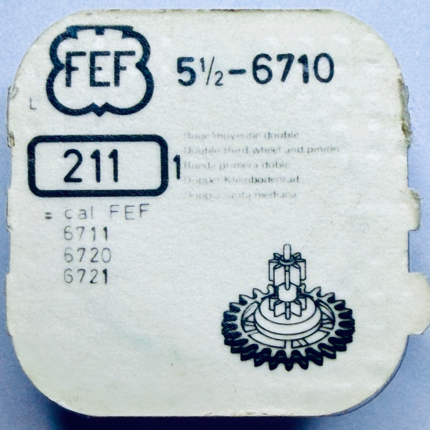 FEF 6710 – Double Third Wheel & Pinion - 211