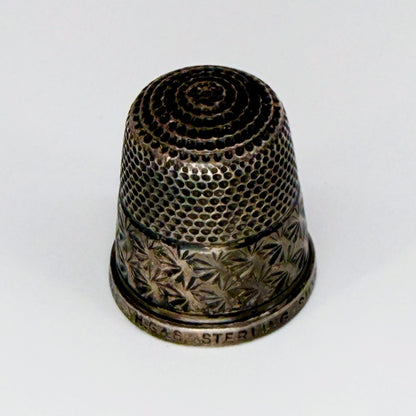 Vintage Sterling Silver Thimble – "THE SPA" – H.G. & S.