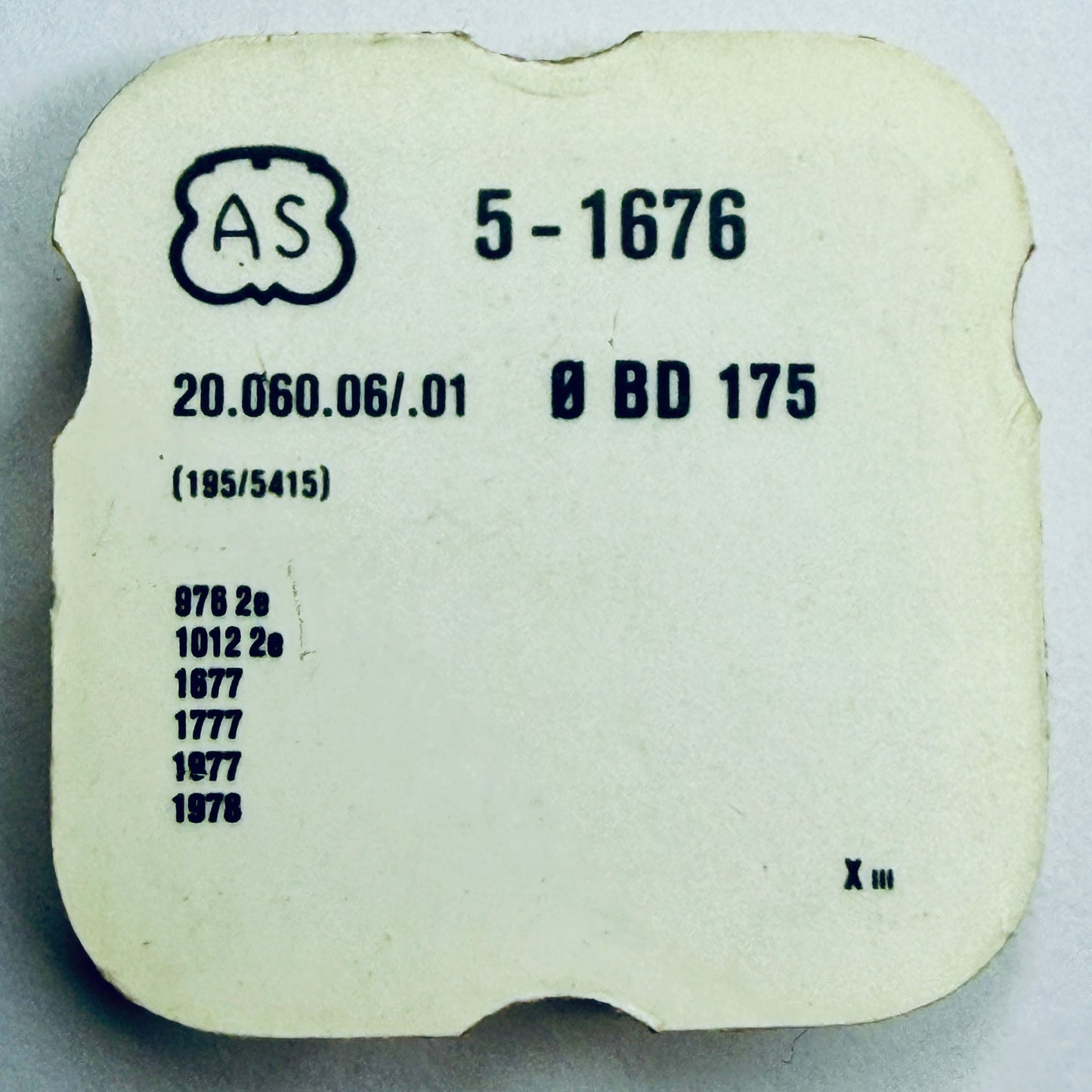 AS 1676 – Barrel Arbor & Screw - 20.060.06/.01 (195/5415)