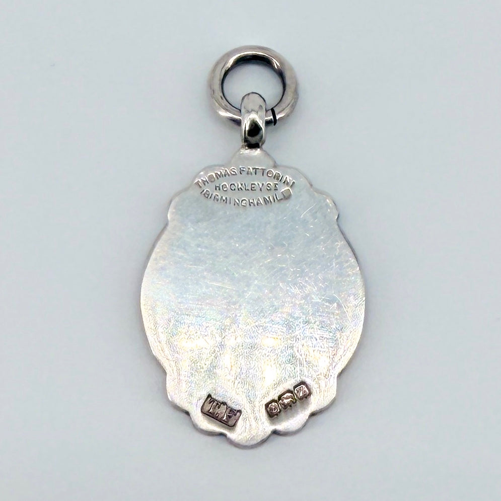 Antique Sterling Silver & Gilt Fob Medal – Birmingham 1924 – Thomas Fattorini
