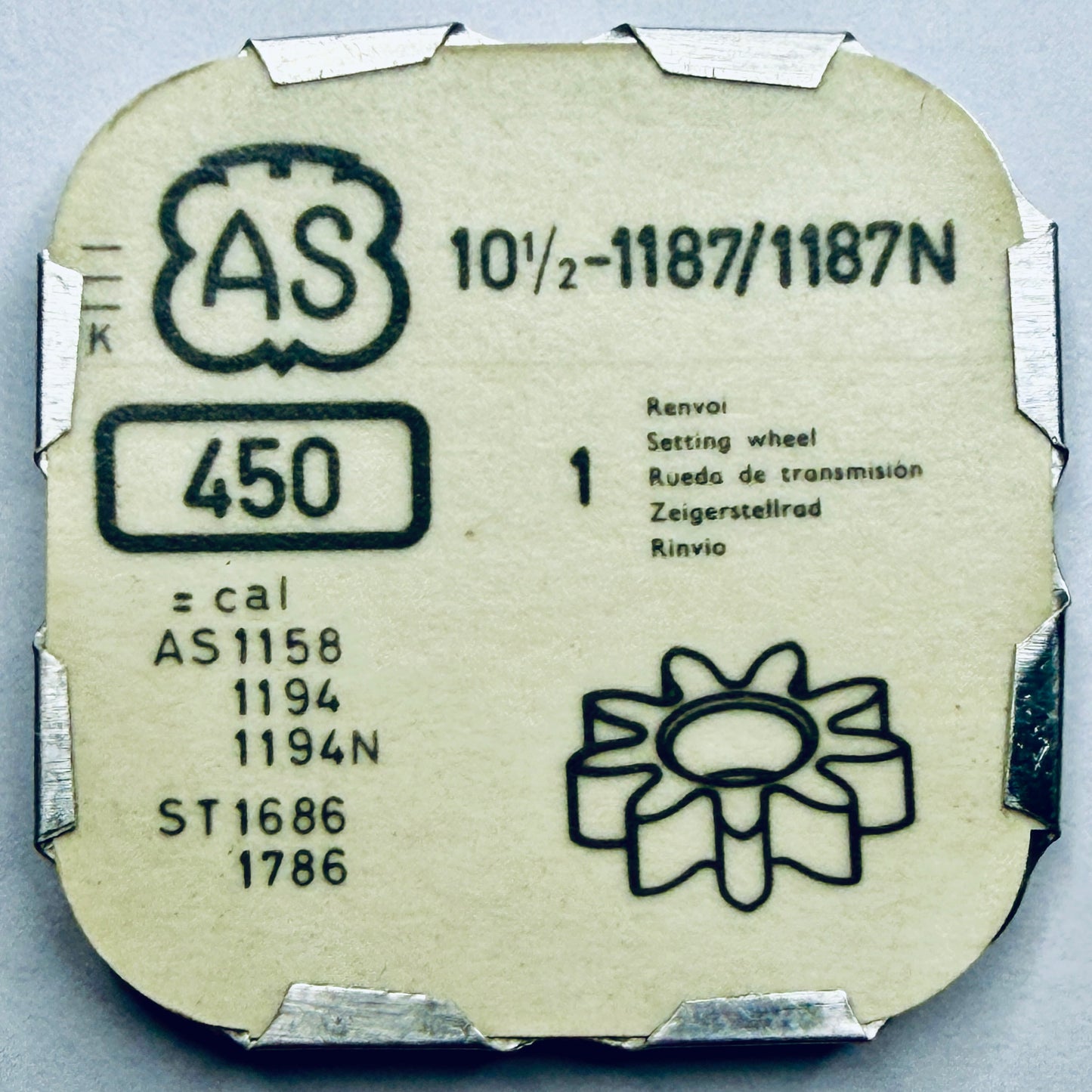 AS 1187 / 1187N – Setting Wheel - 450
