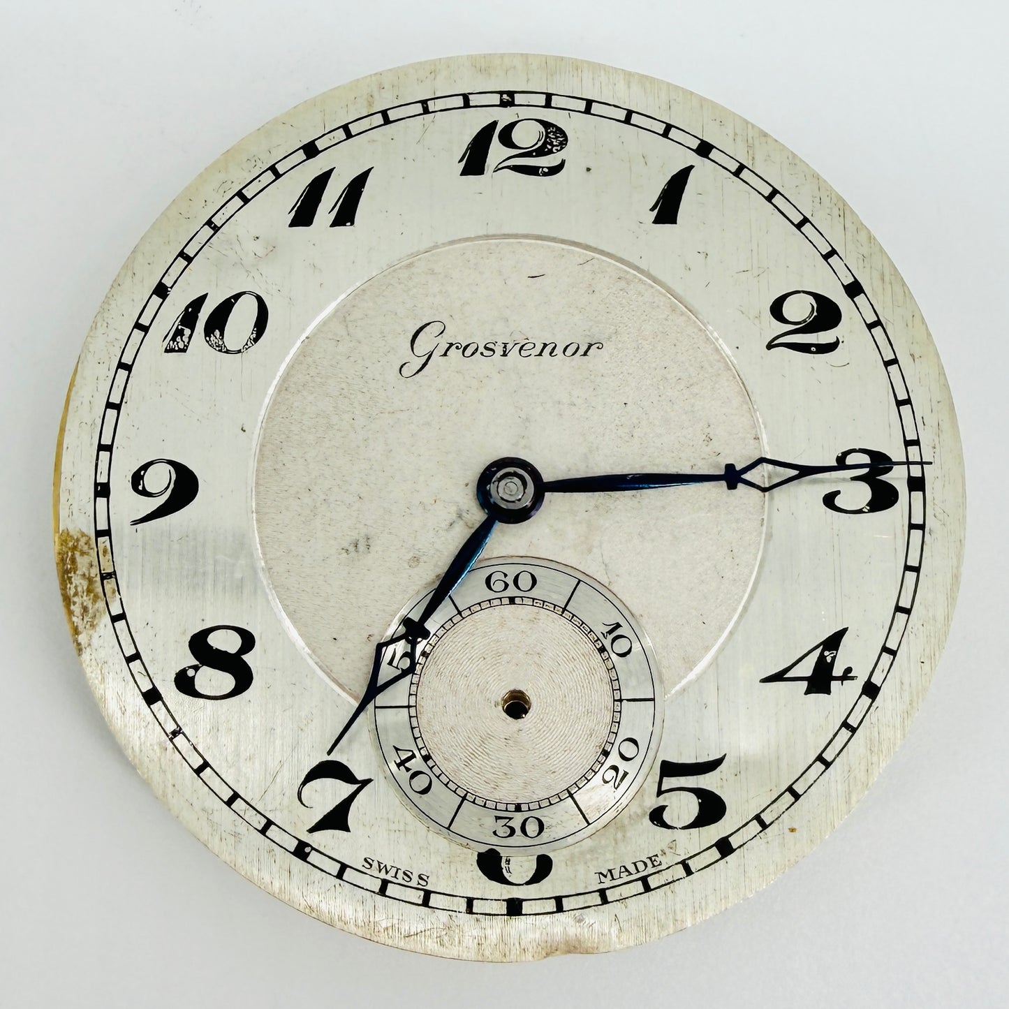 Grosvenor Swiss Pocket Watch Movement 15 Jewels - 39.4mm - Spares Repair