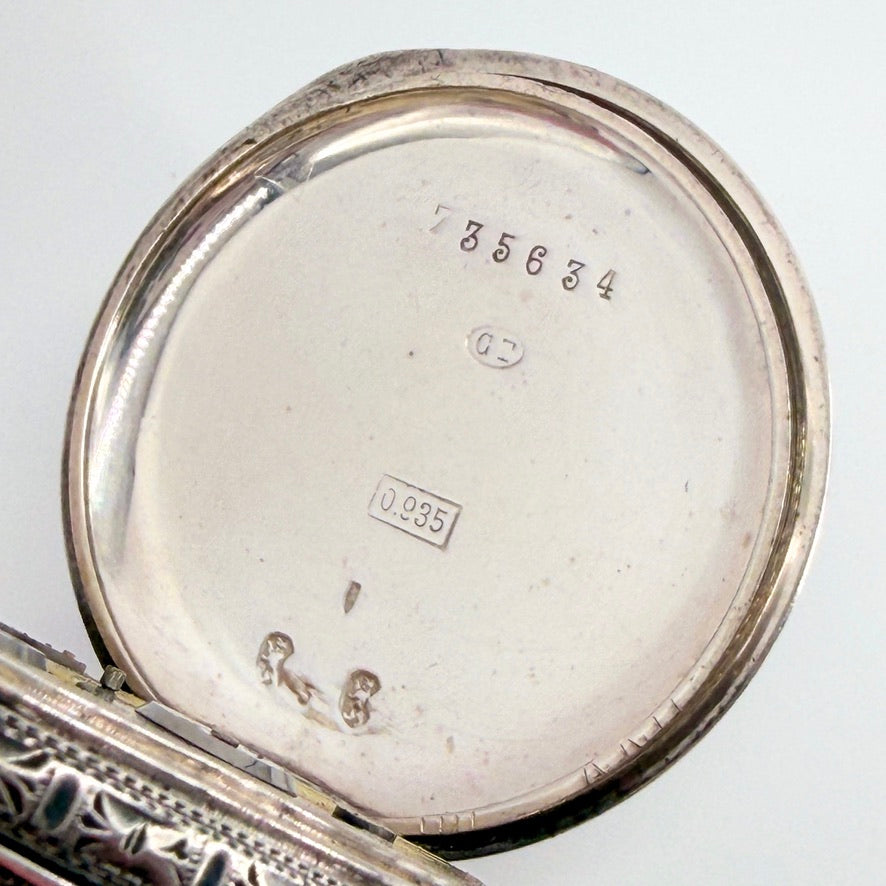 Antique Swiss 935 Silver Pocket Watch - Gédéon Thommen G.T. - Working
