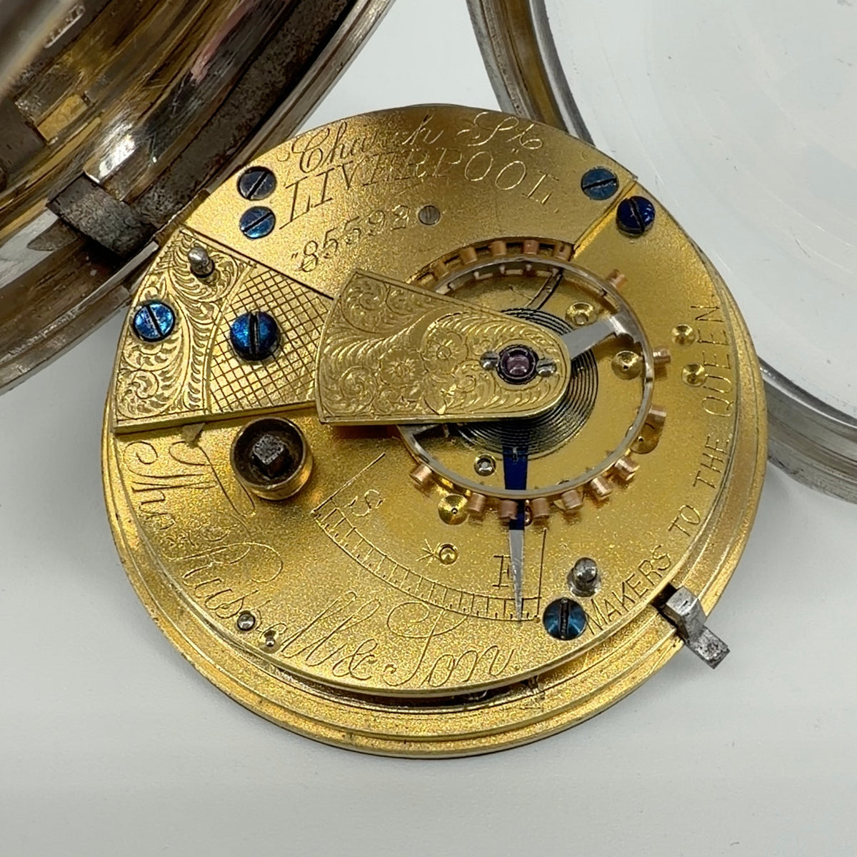 Silver Fusee Pocket Watch by Thomas Russell & Son, Chester 1892  - image 11
