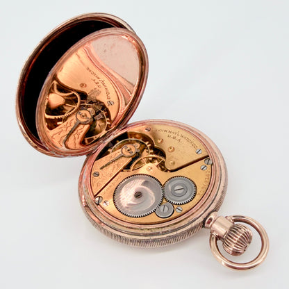 Antique Elgin Full Hunter Pocket Watch 1928 – Keystone Gold Filled Case – Working