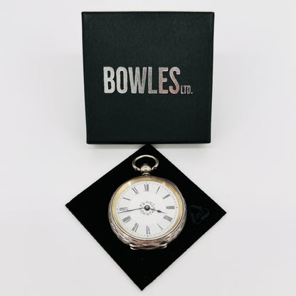 Antique Swiss 935 Silver Pocket Watch - Key Wound - Working