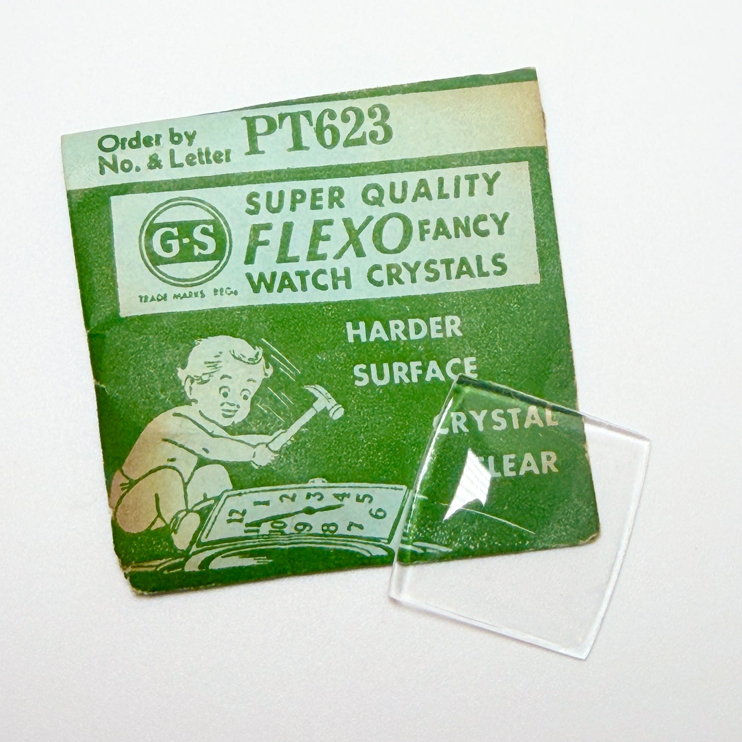 Tonneau / Barrel (PT Series) - Bottom Edges Flat - G-S Flexo Acrylic Watch Crystals - Vintage New Old Stock