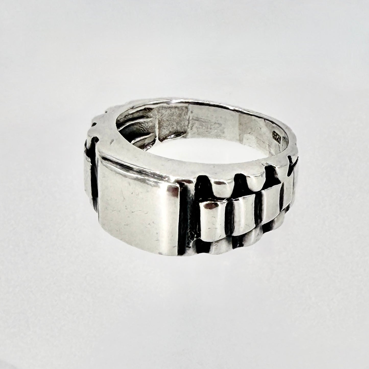Vintage Sterling Silver Signet Ring 925 UK Size M½