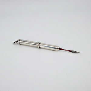 Sterling Silver Retractable Toothpick, Hallmarked London 2005