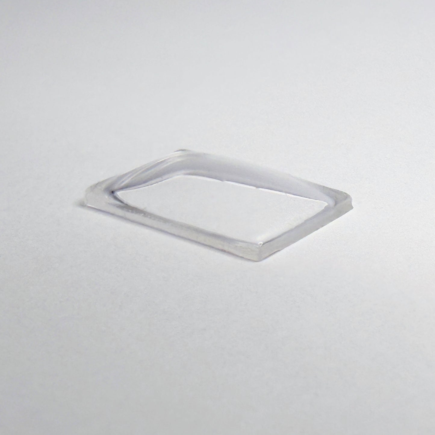 Rectangle Domed - Bottom Edges Flat - G-S Flexo Acrylic Watch Crystals - Vintage New Old Stock