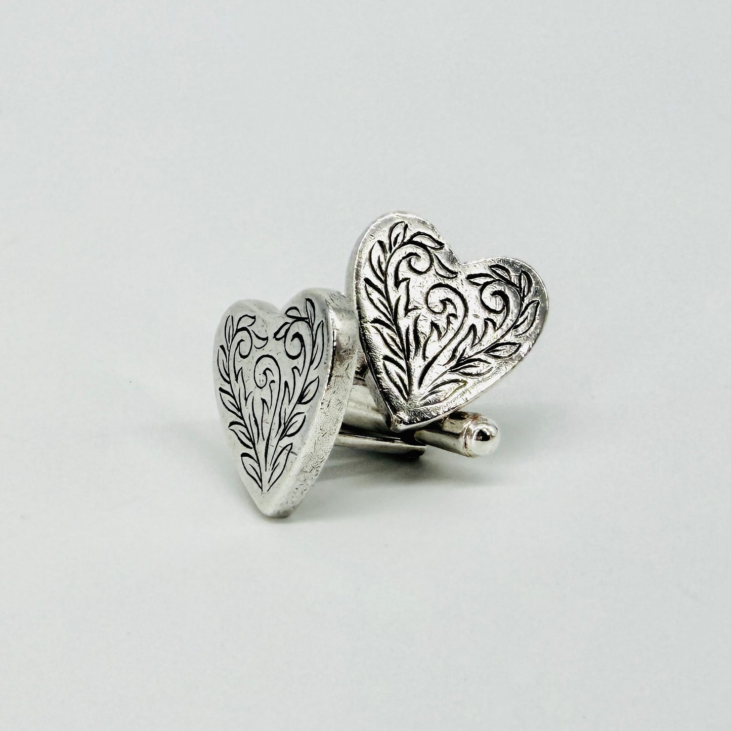 Vintage Sterling Silver Heart Cufflinks – London 2002, Links of London