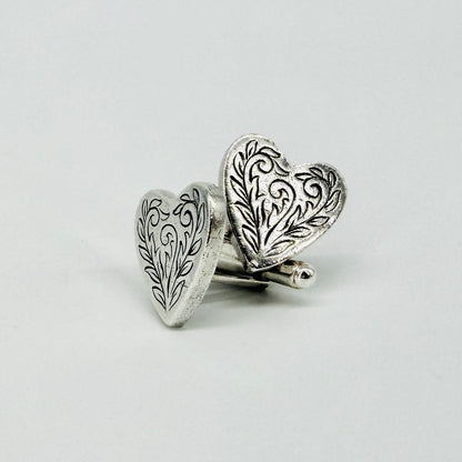 Vintage Sterling Silver Heart Cufflinks – London 2002, Links of London