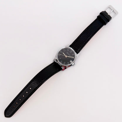 Lucerne Manual Wind Wristwatch - Black Dial - c.1970s - Working