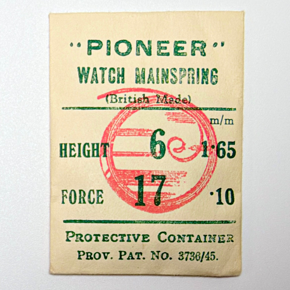 Pioneer Mainspring - H 1.65 mm × T 0.1 mm - image 1