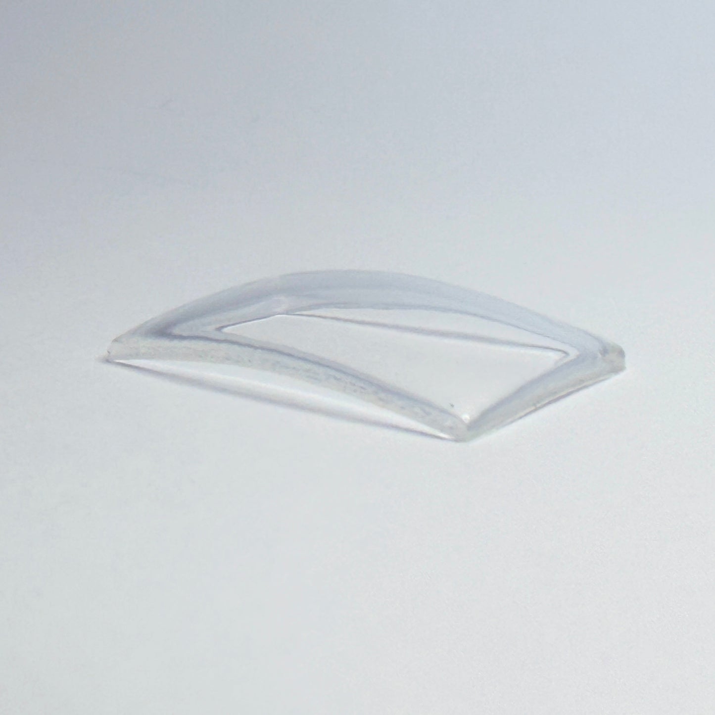 Rectangle - Bottom Edge Curved (Both Sides) - G-S Flexo Acrylic Watch Crystals - Vintage New Old Stock