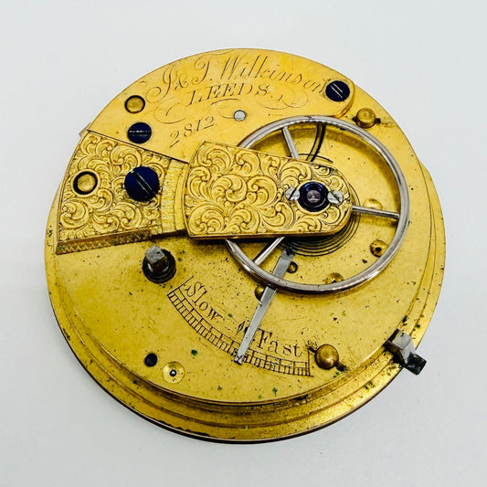 Antique Fusee Pocket Watch Movement - J.G. Wilkinson - 34.4mm – Spares / Repair