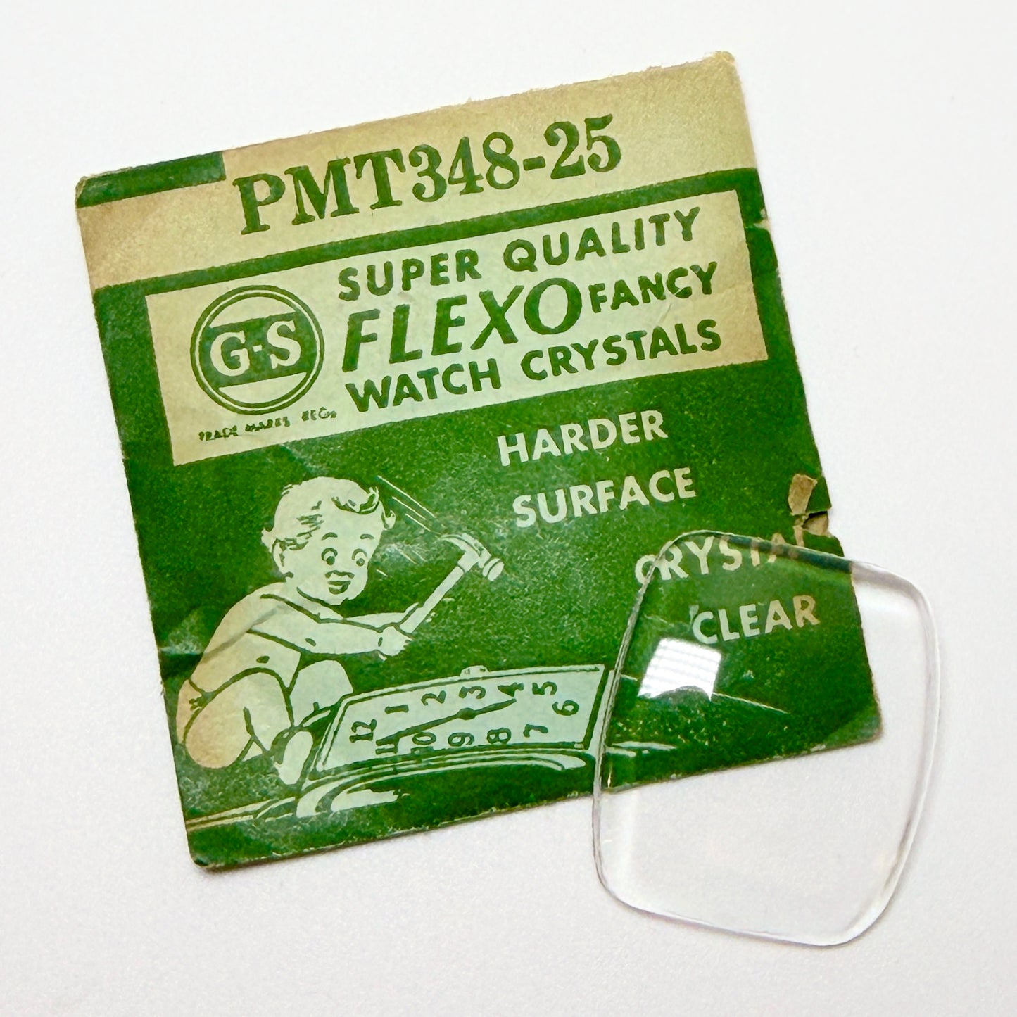 Tonneau / Barrel (PMT Series) - Bottom Edge Curved (Both Sides) - G-S Flexo Acrylic Watch Crystals - Vintage New Old Stock