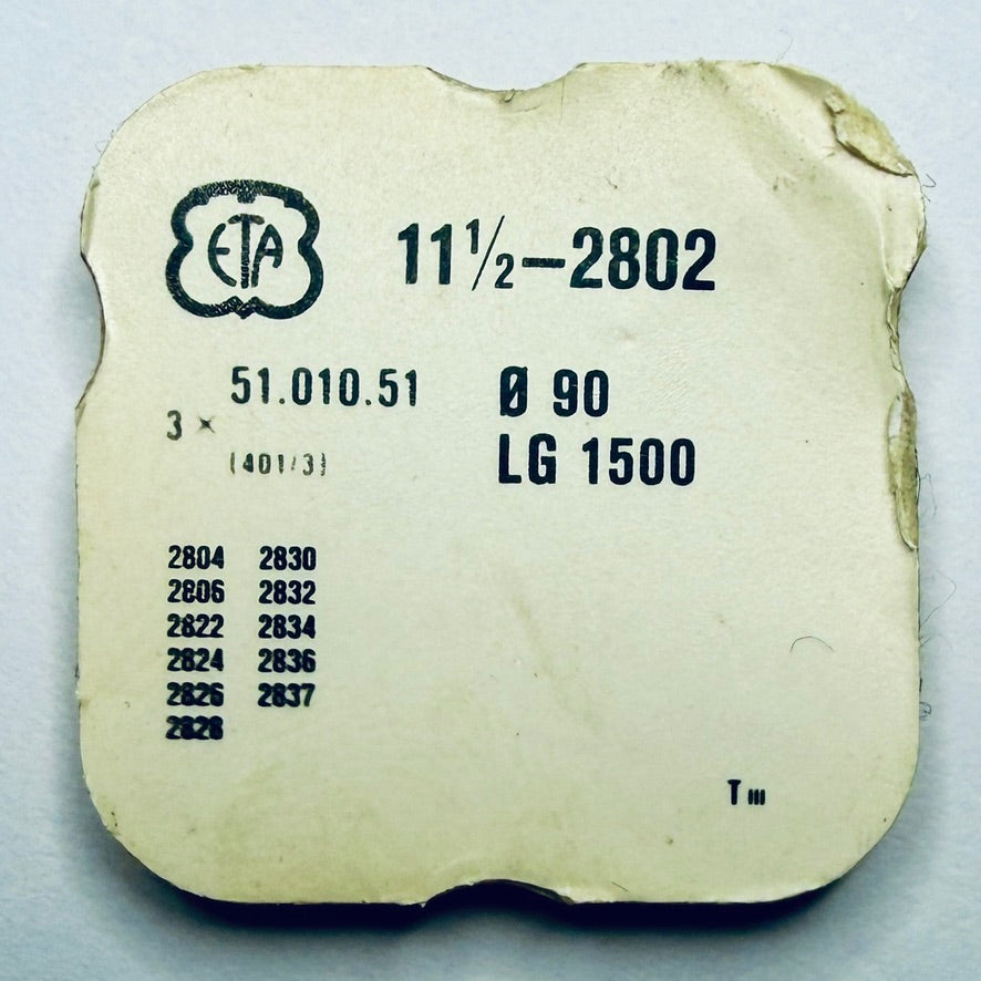 ETA 2802 – Winding Stem - Tap 90 LG 1500 (51.010.51 / 401)