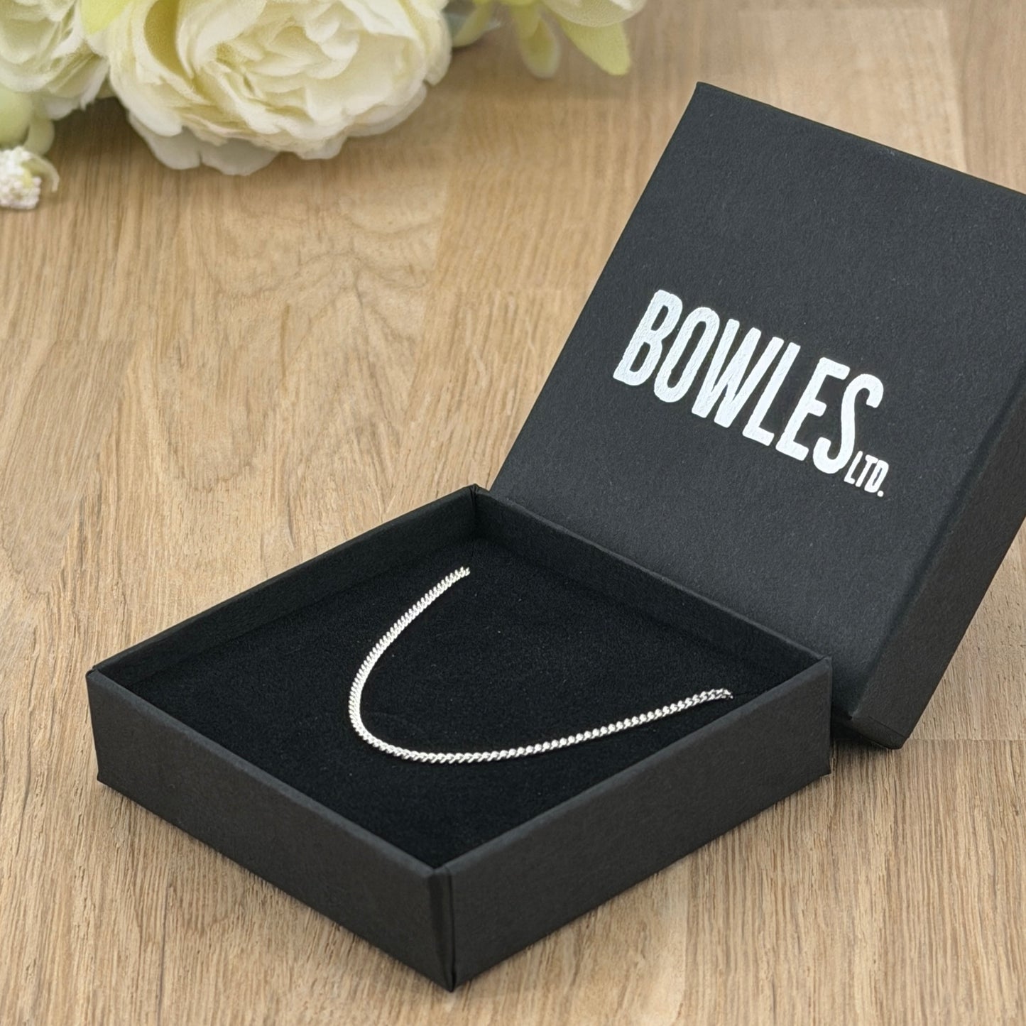 Brand New 925 Sterling Silver Curb Chain Necklace – 16" (40cm)