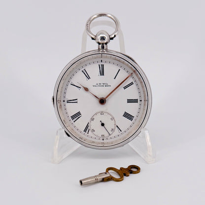 Antique Silver Cased Waltham Pocket Watch - Model 1883 - c.1903 - Working